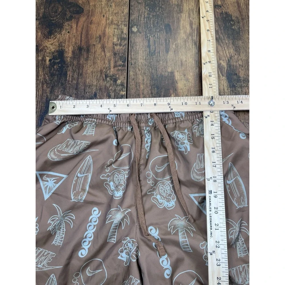 Nike Sportswear Beach Woven Lined Swim Shorts Brown size Small